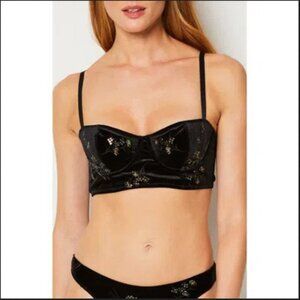 Etam Magique Velvet Balconette Bra 32D NWT